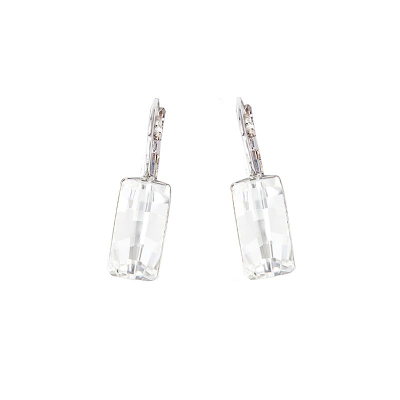 Clear Colour rectangular earrings